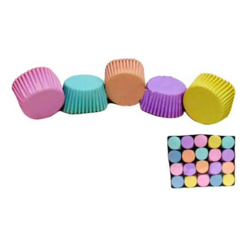 Pirotin Cupcake Nº8 Multicolor Pasteles Caja X 500