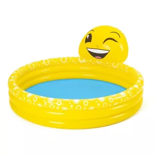 Alberca Inflable Carita Feliz Bestway Modelo 53081 Color Amarillo