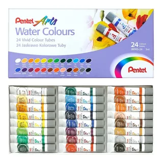 Aquarela Pentel Arts Water Colours Conjunto Com 24 Cores