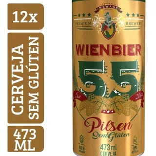 Kit Cerveja Wienbier 55 Pilsen Sem Glúten De 473ml (12 Un)