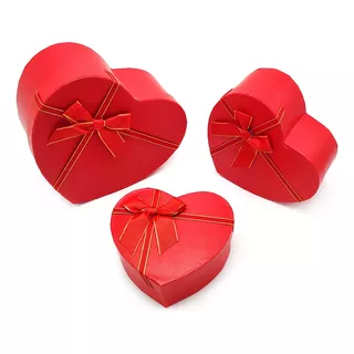 Set 3 Cajas Corazon Para Regalo San Valentin