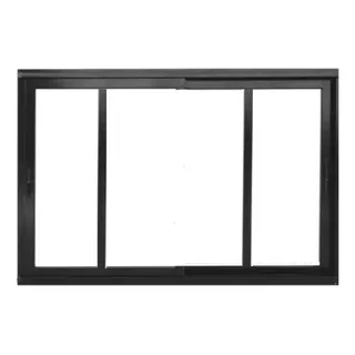 Ventana Modena Aluminio Negro 150x60 3hojas 2g V/ Dvh 4+9+4