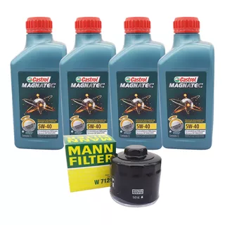 Kit Troca Óleo Filtros 5w40 Castrol Gol G2 G3 G4 G5 G6 1.0 8