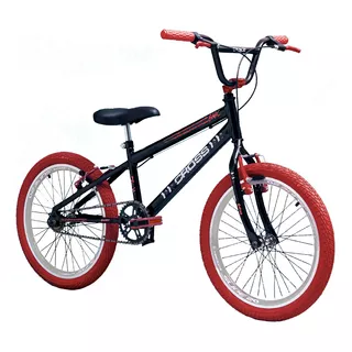 Bicicleta Aro 20 Bmx Cross Freestyle Aero P Cor Preto Com Vermelho