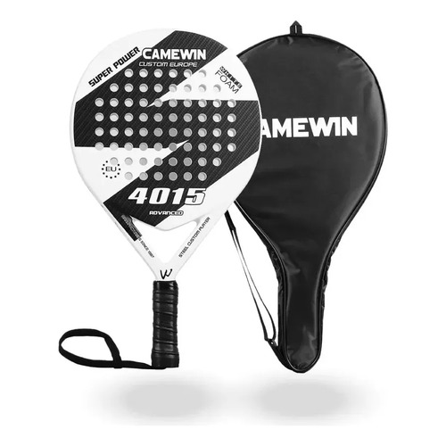 Pala Padel Fibra Carbono Eva 38mm - Blanco