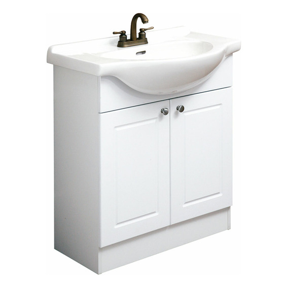 Mueble De Baño Blanco 760x327x860cm Con 2 Puertas Y Con Bac