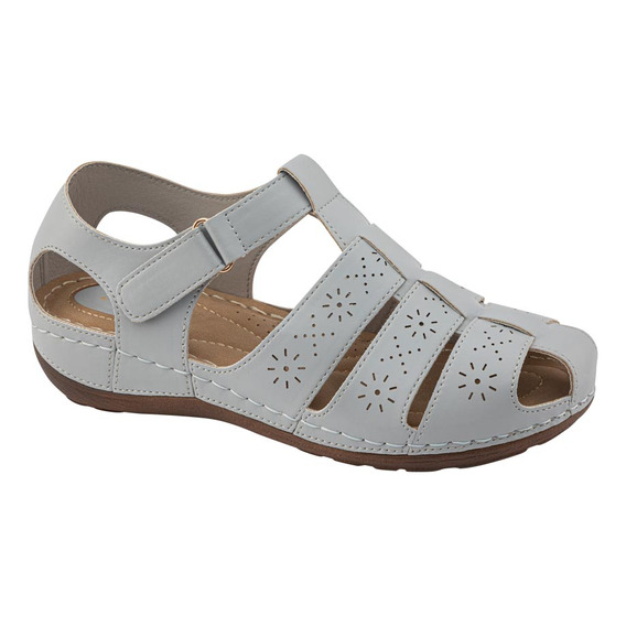 Sandalia Confort Perforado Shosh 8245 Gris Pescador