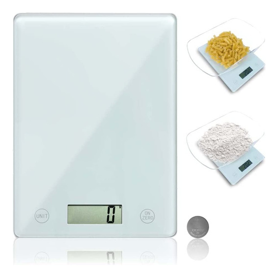 Balanza Pesa Digital Cocina Gramera Cubierta Vidrio 5 Kilos