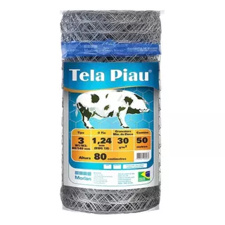 Tela Chiqueiro Porco Galvanizada Mangueiro 0,8 X 50m Suínos