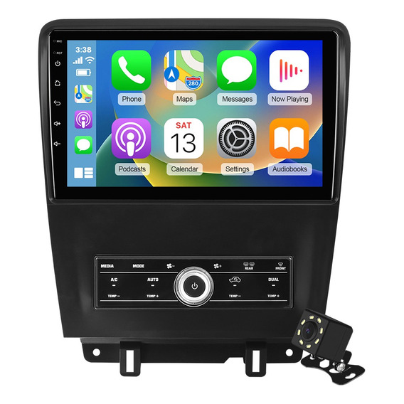 Estéreo 6+128g Para Ford Mustang 2010-2014 Gps Qled 4g Rds