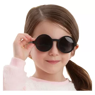Óculos De Sol Infantil Preto Redondo 20002 Mon Sucré