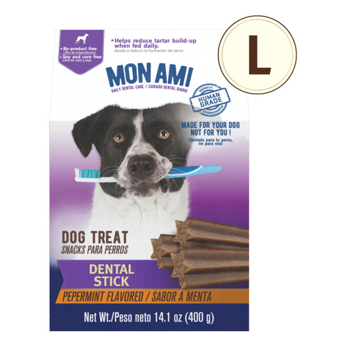 Snack saludable para perro Mon Ami Dental Stick sabor menta 400g