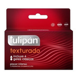 Tulipán Preservativos De Látex Texturado Lubricante Caja X12