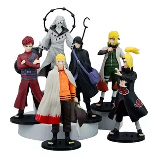 Set 6 Figuras De Acción Naruto Kakashi Juguetes Coleccion