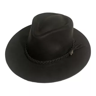 Sombrero Color Negro 100% De Cuero Importado Del Ecuador