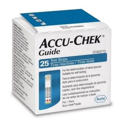 Accu-chek Guide Tiras Reactivas Medidor De Glucemia 25uni Color Blanco
