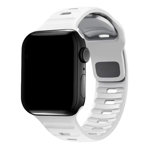 Correa / Pulsera Silicona Sport Compatible Con Apple Watch Color Blanca 38 / 40 / 41 Mm