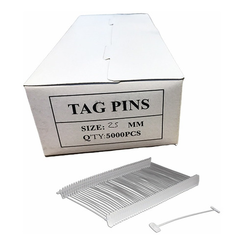 Caja Precintos Hilo Tag Pin Grueso 25mm X5000 Piezas