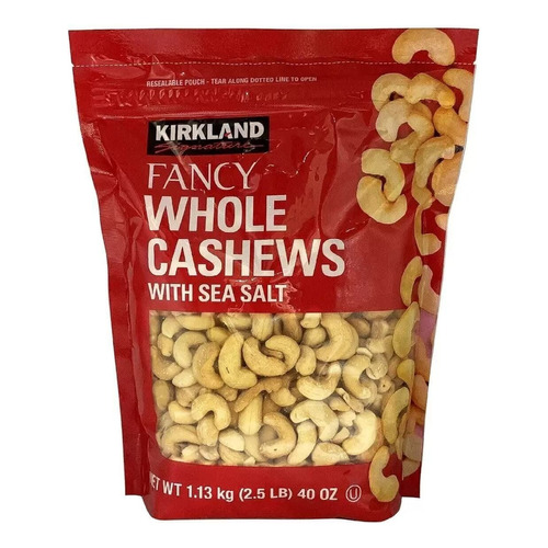 Nuez de la India de nueces de la indiaentera Kirkland Signature Nueces 1.13 kg 