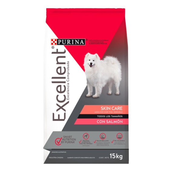 Alimento Excellent Skin Care Skin Care para perro adulto todos los tamaños sabor salmón en bolsa de 15kg