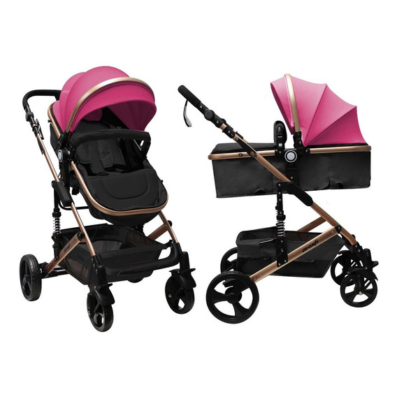 Cochecito Bebe Avanti Reversible Convertible En Moises Color Rosa