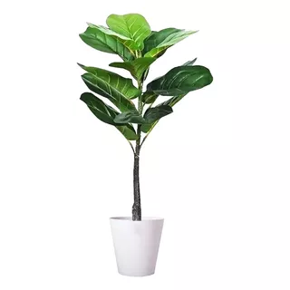 Planta Artificial Ficus Decorativa Con Maceta Cónica 85 Cm  