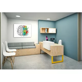Cuadro Moderno Canvas Cerebro Colores Consultorio 80x100cm