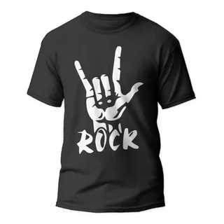 Polera Mano Del Rock Hombres Y Mujeres Rockeros Ters Textil