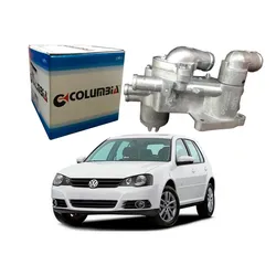  Carcaça Termostatica Aluminio Golf 1.6 8v 2007 A 2014