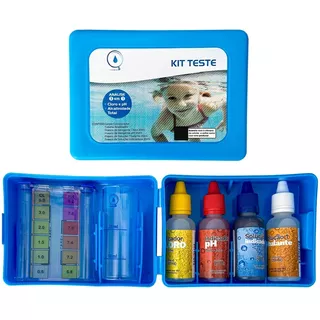 Kit Teste 3 Em 1 Ph Cloro Alcalinidade P/ Limpeza De Piscina