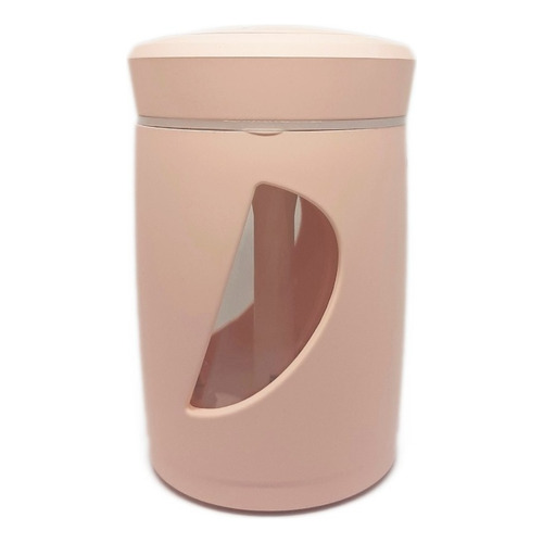 Humidificador Con Abanico Usb Luz Led Porta Celular Color Rosa