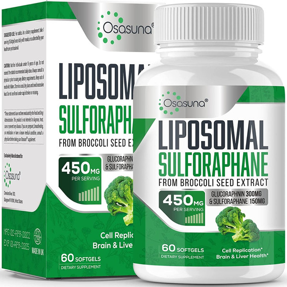 Potente Sulforafano Liposomal Extracto Brócoli 60 Caps