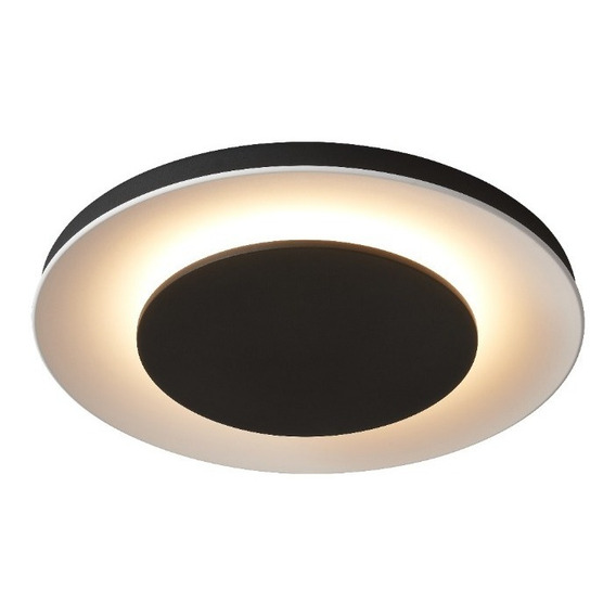 Lampara Plafon Flam L Redondo Blanco Negro 48w 3000k Deco