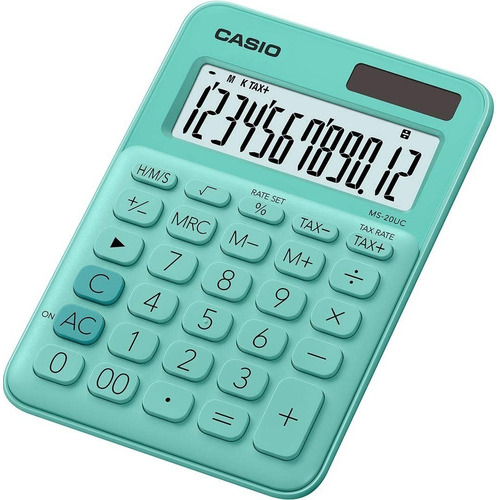 Calculadora De Escritorio Casio My Style Ms-20uc Verde