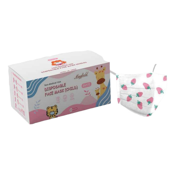 Tapabocas Termosellados Pediátrico Niños Y Niñas Caja 50unds Color Blanco