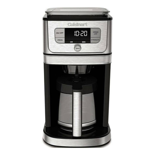 Cafetera Cuisinart Grind & Brew DGB-800 automática negra y plateada de filtro 120V