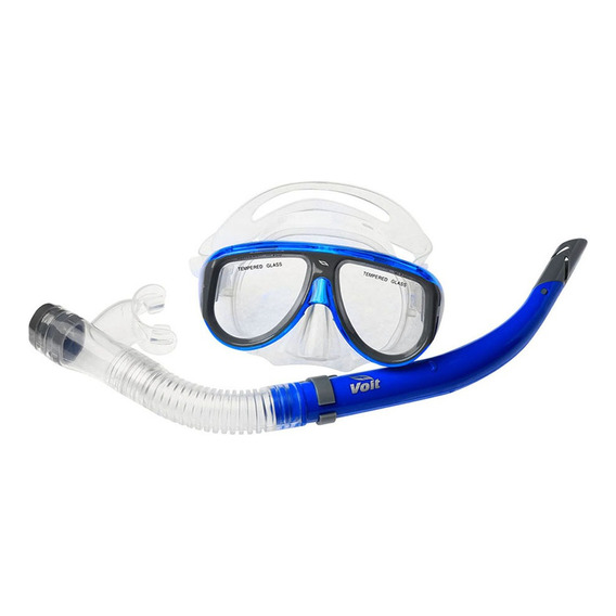 Set Acuatico Voit Adulto Visor + Snorkel Azul
