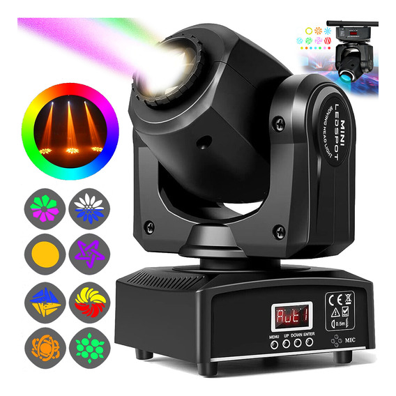 Cabeza Movil Led 60w Luces Dj Escenario Gobos Multicolor Dmx