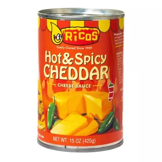Queso Chedar Para Nachos Marca Ricos, 425 Gr Hot & Spicy