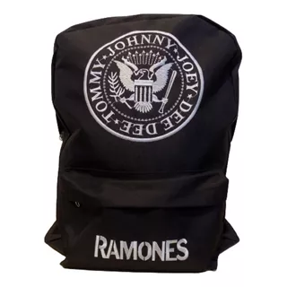 Mochilas De Ramones Cordura Bordada Rockería Que Sea Rock