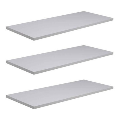 Kit 04 Prateleiras Mdf 135x25 Branco 15mm Prancha 135x25cm.