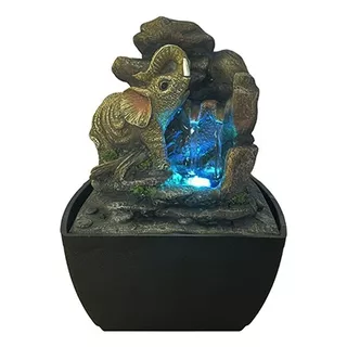 Fuente De Agua Chica Cascada Elefante Piedras 17cm Tm Ct