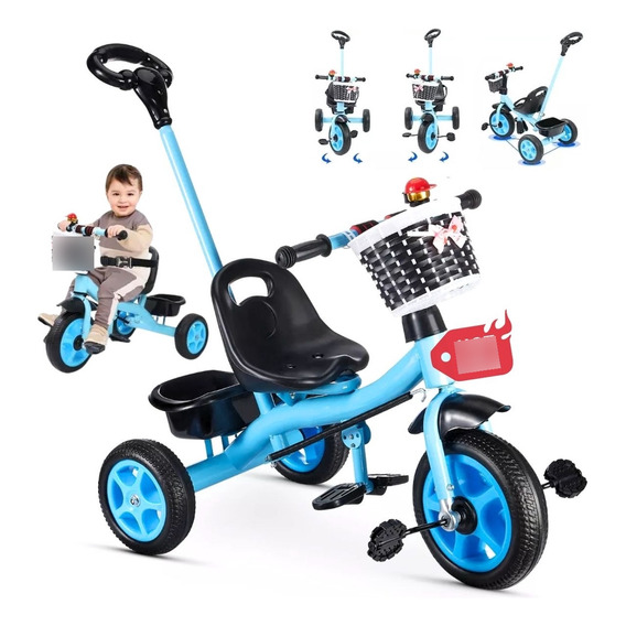 Triciclo Para Niños Y Niñas Plegable Portátil Multifuncional