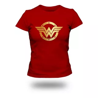 Playera De Mujer Maravilla Star. Super Heroes