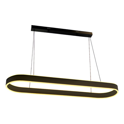 Colgante Led Azura Oval Tecnologia Arqe Gestual Cie Negro