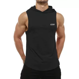 Musculosa Capucha Entrenamiento Sudadera Gym Gdo Workout