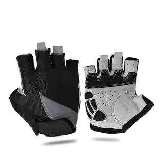 Guantes Rokabike Ciclismo Gel Dedo Corto Negro Gym Gimnasio