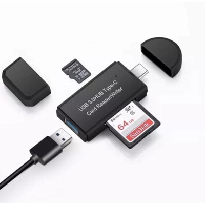 Lector Para Tarjetas Micro Sd Y Usb Con Entrada Tipo C 