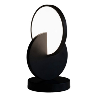 Lampara De Mesa Velador Pacman Led 8w Negro Deco Moderno Cie
