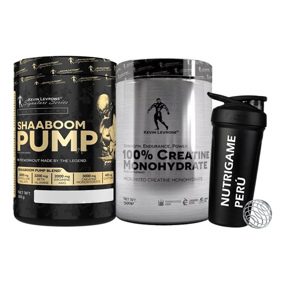 Pack Shaaboom Pump 44serv. + Creatina Kevin Levrone 500gr  